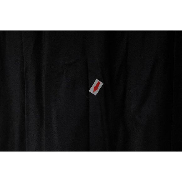 Saint Laurent Womens Maxi Dress Medium 38 Black Silk Ruffle Shoulder Side Split - Picture 10 of 14